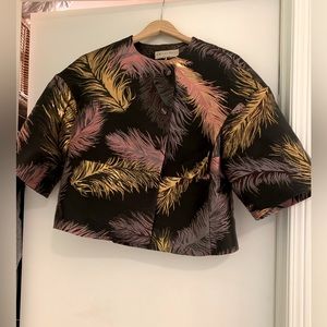 Authentic Emilio Pucci Feather short sleeve jacket.